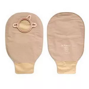 Hollister New Image Two-Piece Drainable Mini Pouch, 9" L, Clamp Closure, Beige, 2-1/4" Flange