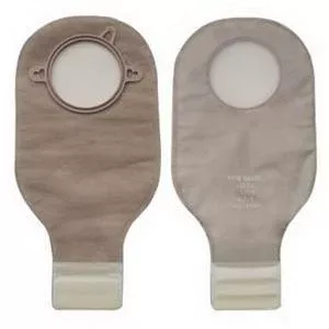 Hollister New Image Two-Piece Drainable Pouch, 2-1/4" Flange, Integrated Closure, Transparent