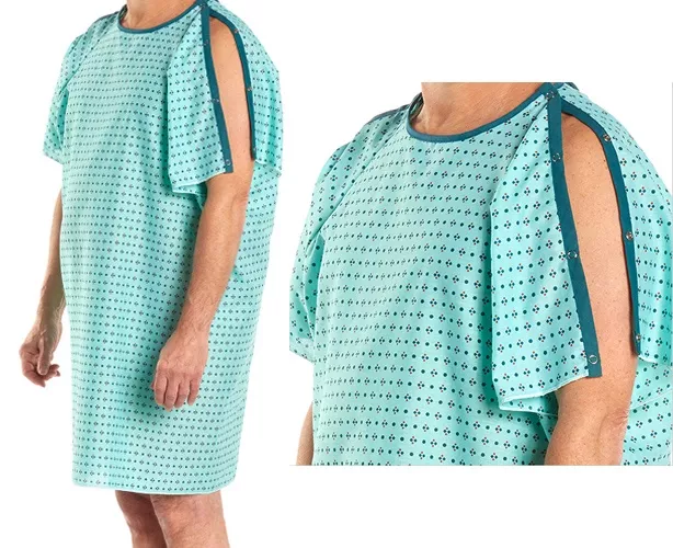 I.V. Patient Gown with Snap Closures