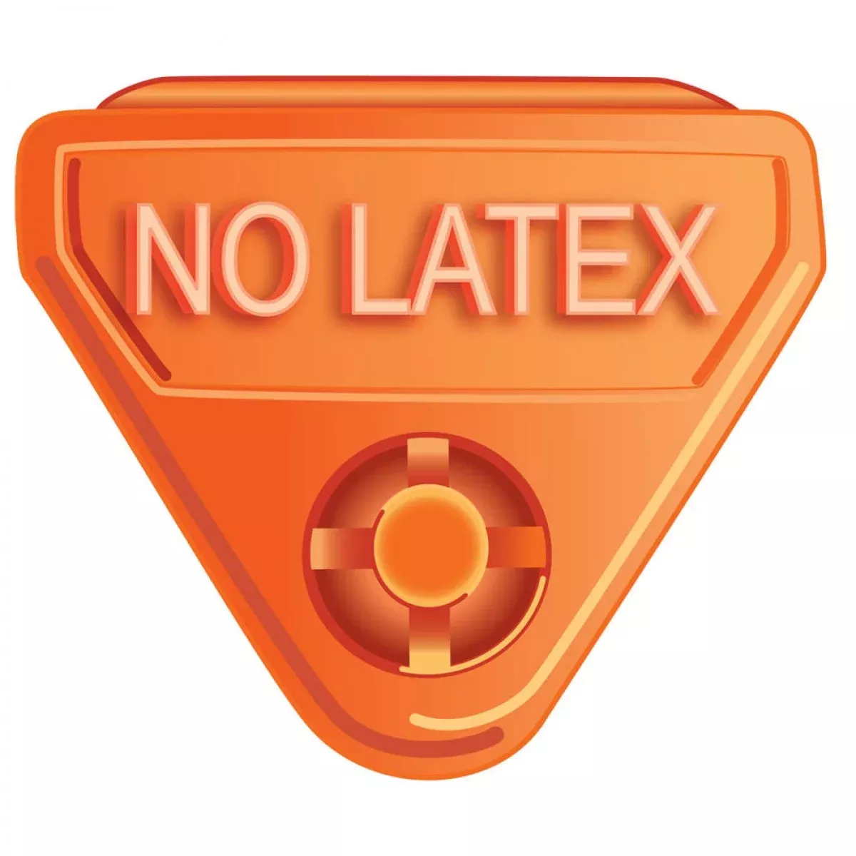In-A-Snap Alert Bands Clasp Plastic "No Latex" Embedded Print, Interleaving Design Adult/Pedi Orange - 250 Per Package