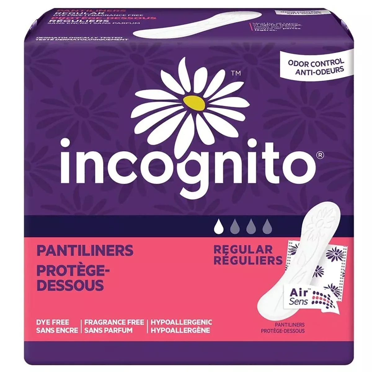 Incognito Everyday Panty Liner, Long