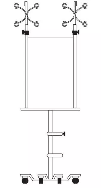 Infusion Pump Stand 4 Device 6-Leg
