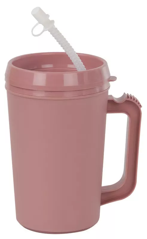 Insulated Drinking Mug GMAX Industries 22 oz. Plastic Mauve Reusable #GP55204