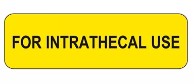 For Intrathecal Use Labels H-18547-14374