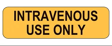 Intravenous Use Only Labels H-18585-13162
