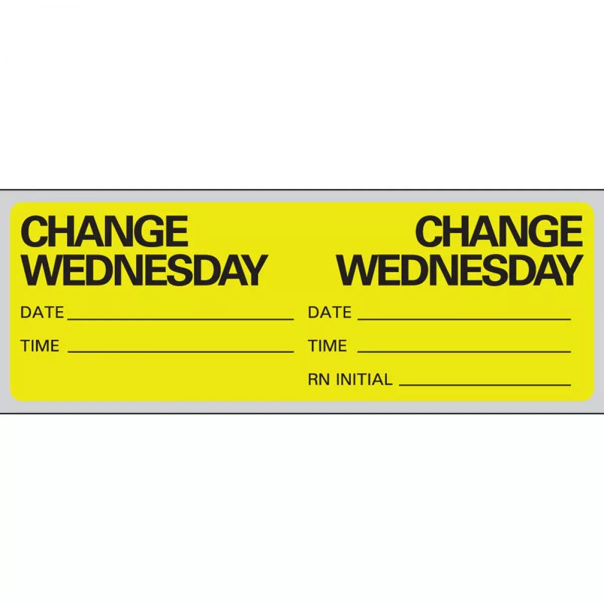 Iv Label Paper Permanent Change Wednesday 1" Core 2 15/16" X 1 Fl. Chartreuse 500 Per Roll