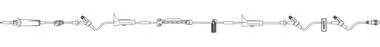 IV Pump Set Infusomat Space Pump 3 Ports 15 Drops / mL Drip Rate Without Filter 122 Inch Tubing Solution