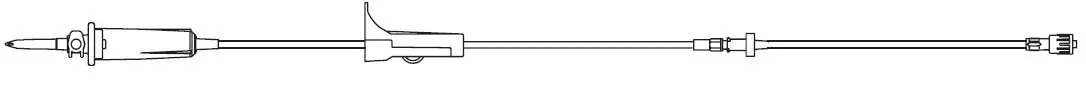 IV Pump Set Vista Pump Without Ports 15 Drops / mL Drip Rate Without Filter 102 Inch Tubing Solution