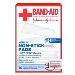 J & J Band-Aid First Aid Non-Stick Pads 2" x 3"