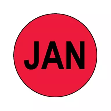 JANUARY Circle Labels H-17923-13401