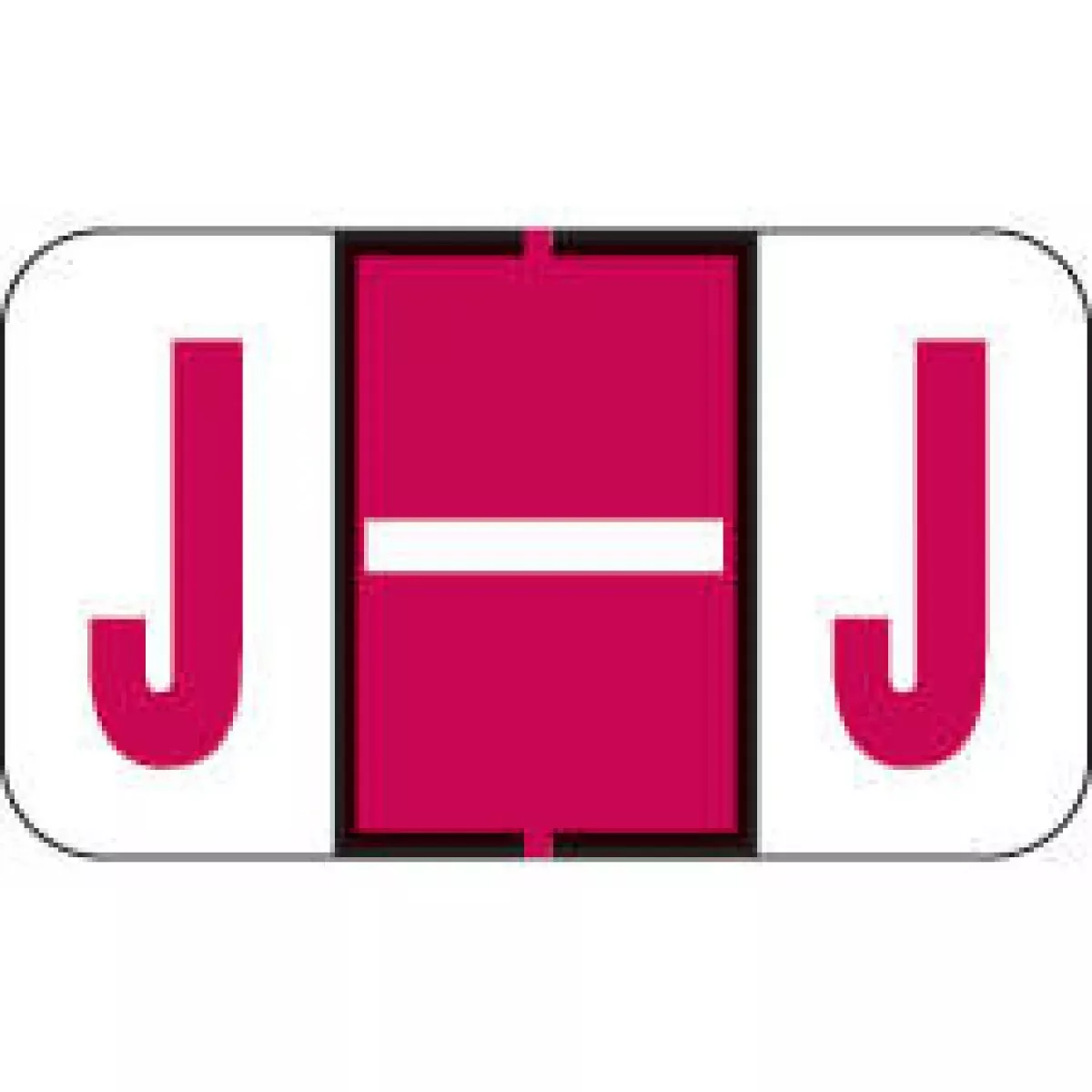 Jeter Compatible 5100 Color Code Label Alpha "J" 1 5/8" X 15/16" Red Permanent - 500 Per Roll