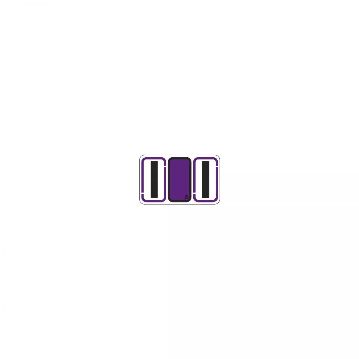 Jeter Compatible Double J Color Code Label Alpha "I I" 1 5/8" X 15/16" Purple Permanent - 240 Per Pack