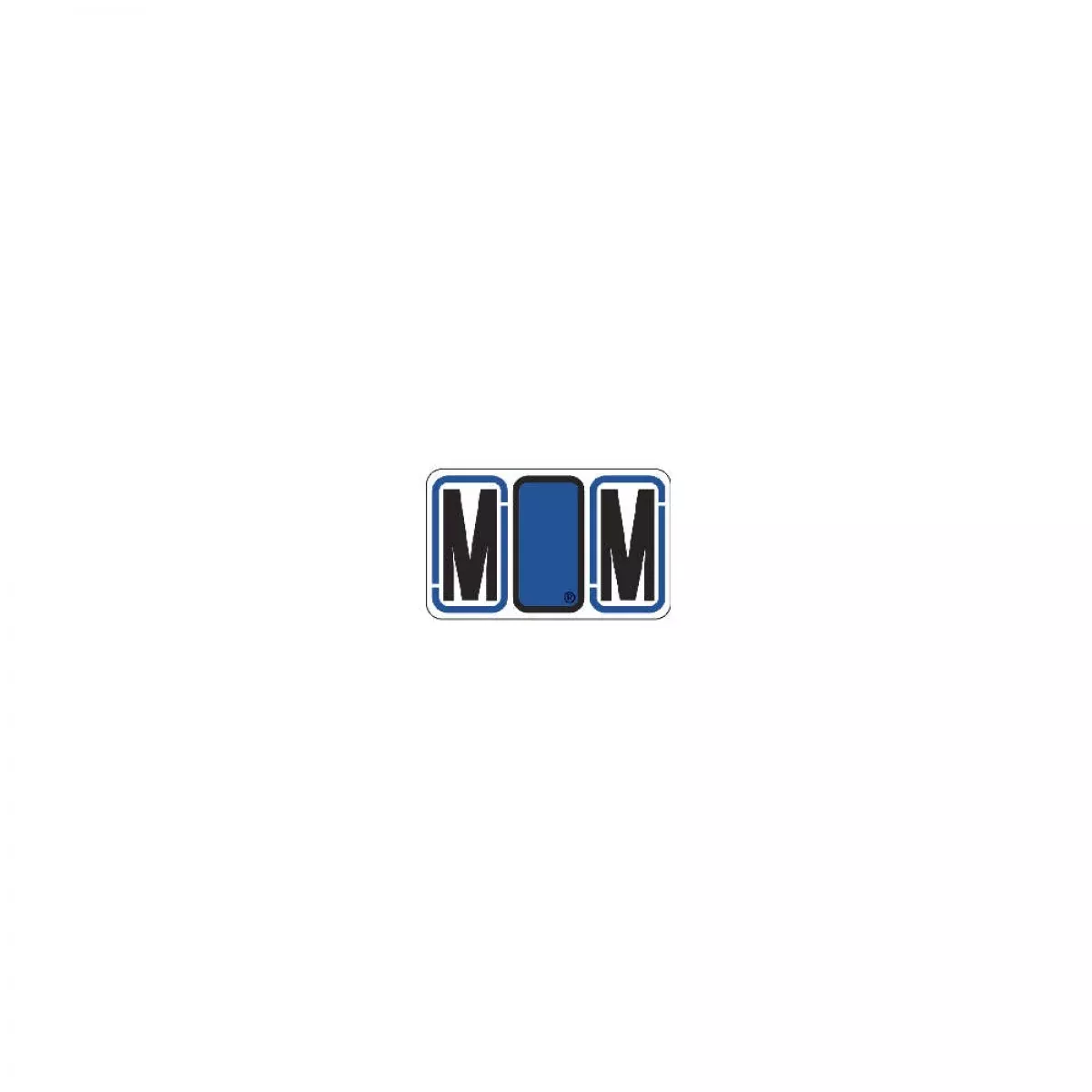 Jeter Compatible Double J Color Code Label Alpha "M M" 1 5/8" X 15/16" Blue Permanent - 240 Per Pack
