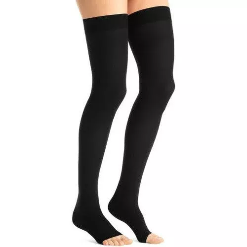 Jobst Opaque 20-30 mmHg Open Toe Thigh High Compression Stockings