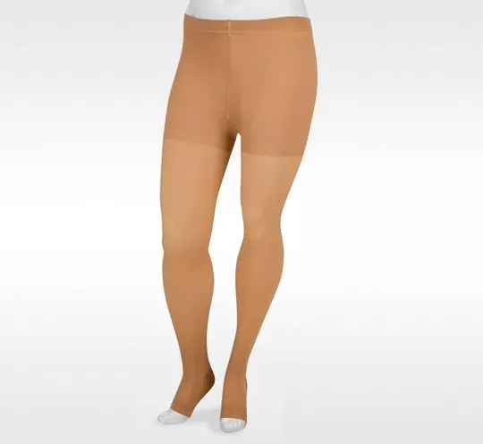 Juzo Basic 4410AT Open Toe 15-20 mmHg Compression Pantyhose, Beige