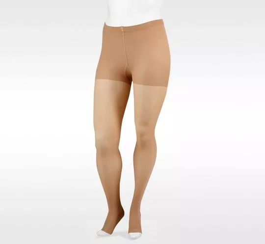 Juzo Soft 2002 Compression Pantyhose 30-40 mmHg Open Toe, Short