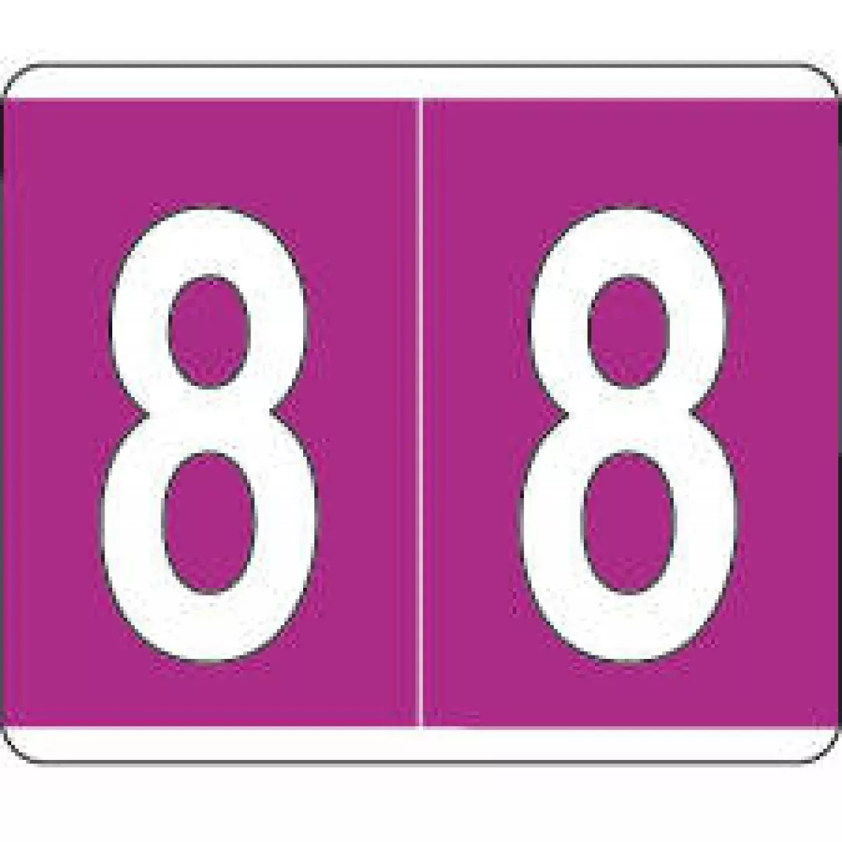 Kardex Compatible Psf-138 Color Code Label Numeric "8" 1 1/2" X 1 1/4" Purple Permanent - 500 Per Roll