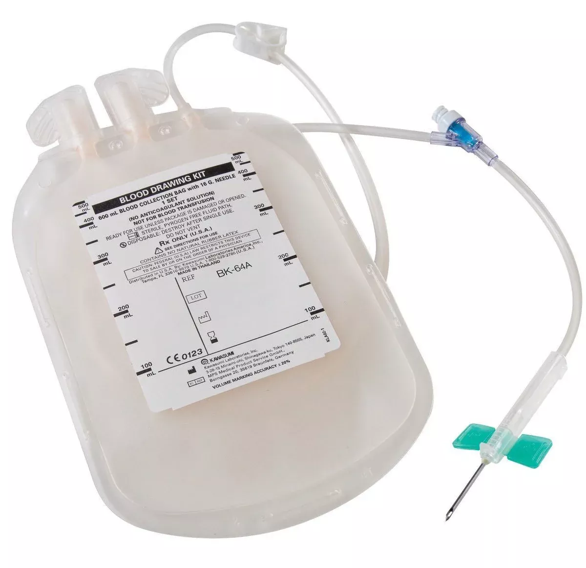 Kawasumi Laboratories Blood Drawing Kit, 600 mL