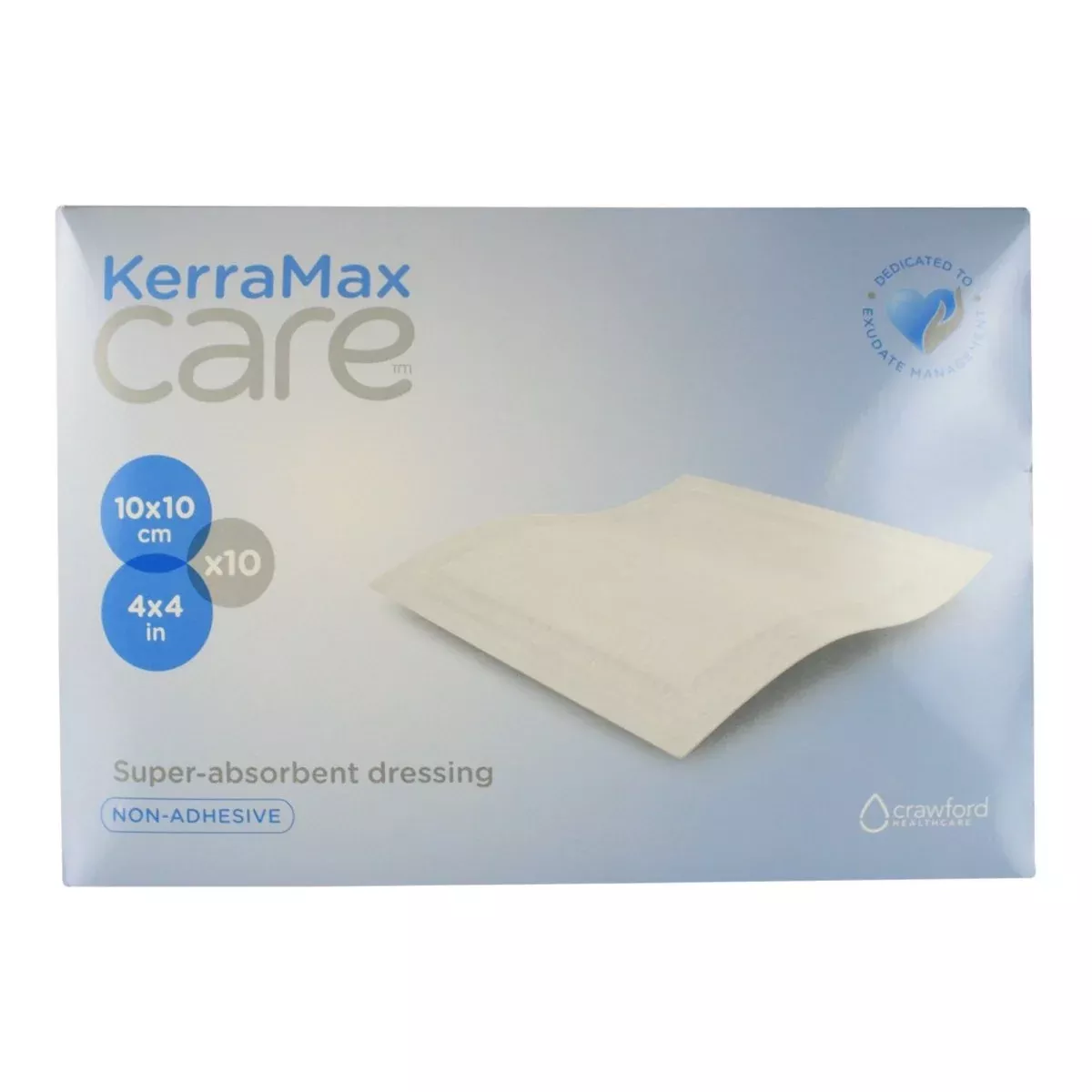 KerraFoam Gentle Border Silicone Foam Dressing, 4 x 4 Inch