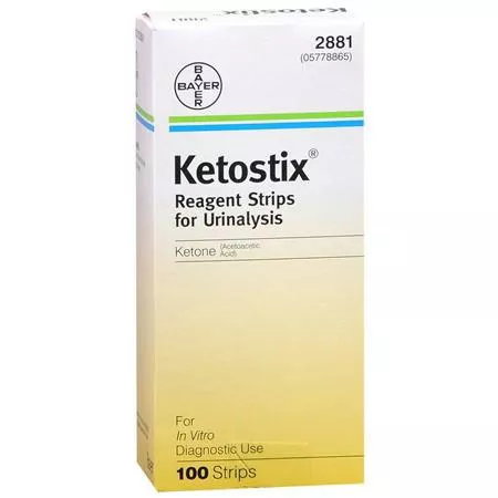 Ketostix Reagent Test Strip, Urine Ketone, Dip-and-read Test - Box of 100
