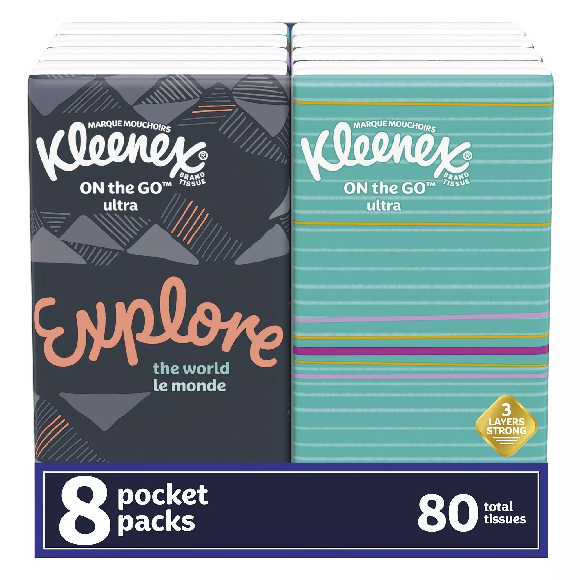 Kleenex Pocket Pack Facial Tissue