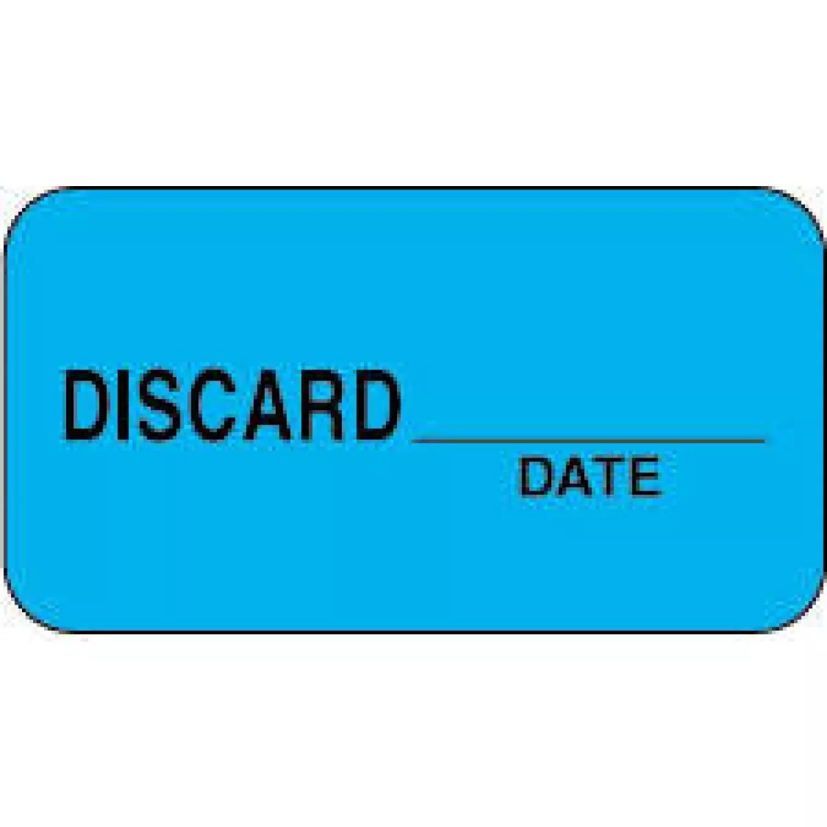 Lab Communication Label (Paper, Permanent) Discard Data 1 5/8" X 7/8" Blue - 1000 Per Roll