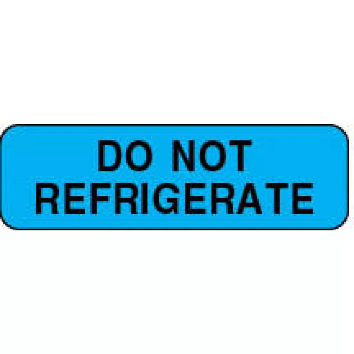 Lab Communication Label (Paper, Permanent) Do Not Refrigerate 1 1/4" X 3/8" Blue - 1000 Per Roll