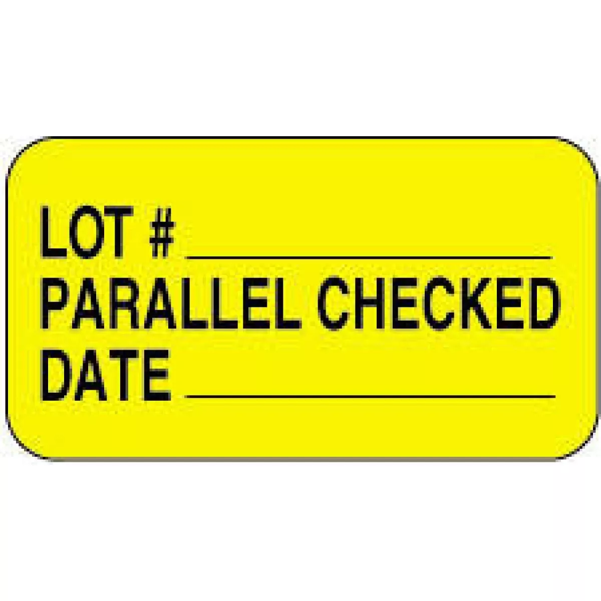 Lab Communication Label (Paper, Permanent) Lot # ___ 1 5/8" X 7/8" Yellow - 1000 Per Roll