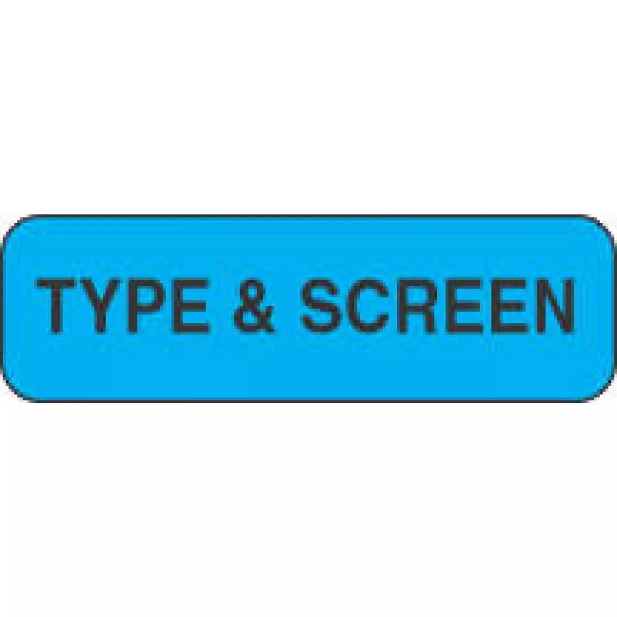Lab Communication Label (Paper, Permanent) Type & Screen 1 1/4" X 3/8" Blue - 1000 Per Roll