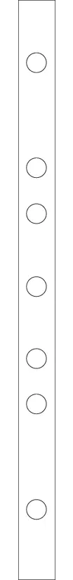 Label 7 Hole Punched | Reinforced Mylar Permanent 11" X 2/3" Clear 100 Per Package
