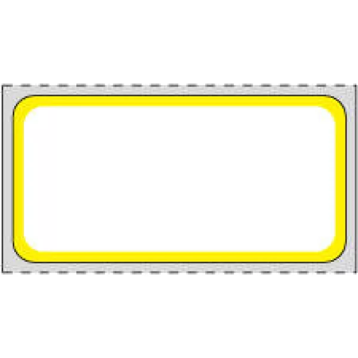 Label Direct Thermal Paper Permanent 1" Core 2" X 1 White With Yellow 1300 Per Roll, 8 Rolls Per Case