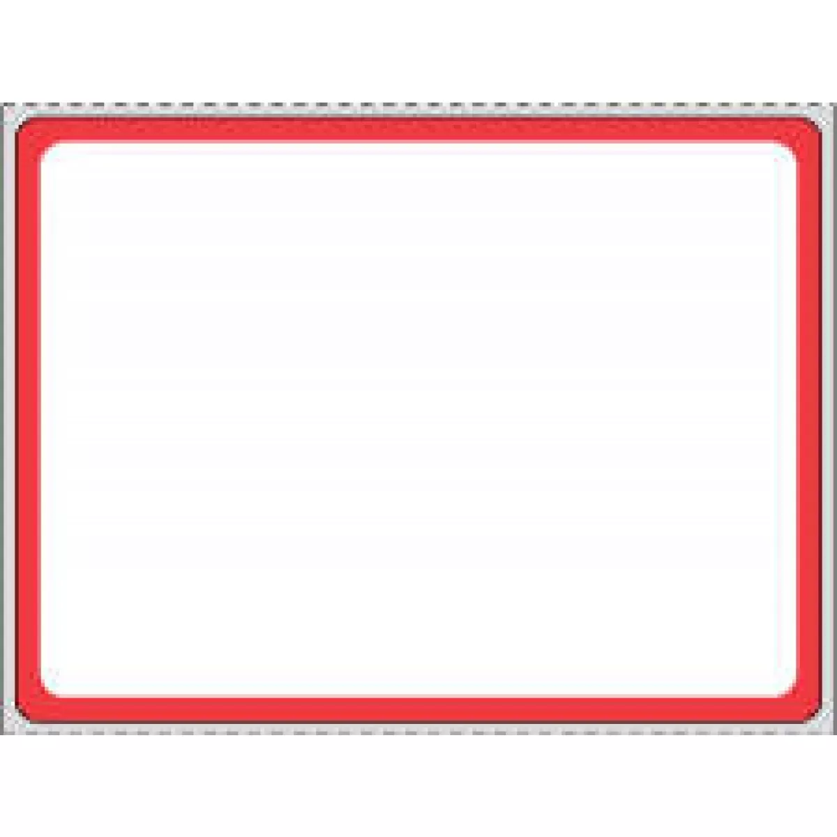 Label Direct Thermal Paper Permanent 1" Core 4" X 3" White With Red 500 Per Roll, 8 Rolls Per Case