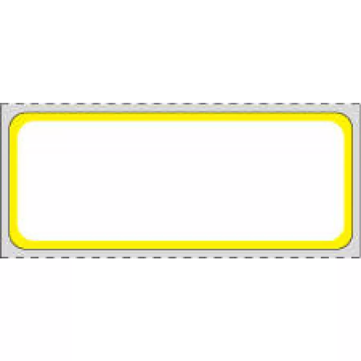 Label Direct Thermal Paper Permanent 3" Core 2 1"/2" X 1 White With Yellow 5000 Per Roll, 8 Rolls Per Case