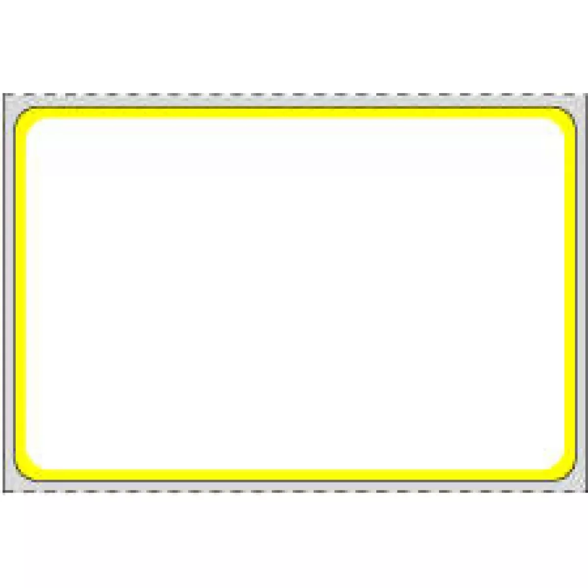 Label Direct Thermal Paper Permanent 3" Core 3 X 2" White With Yellow 2500 Per Roll, 8 Rolls Per Case