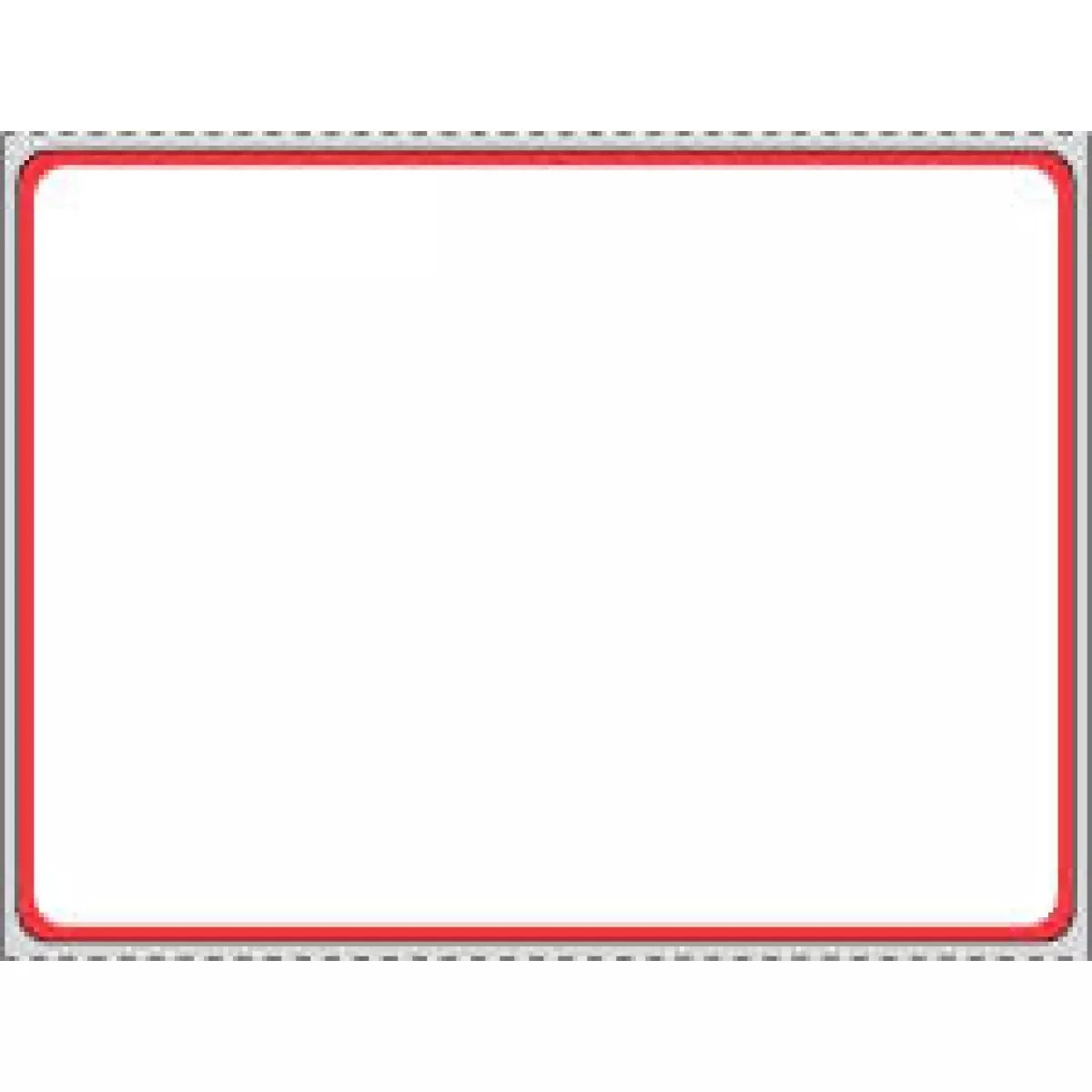 Label Direct Thermal Paper Permanent 3" Core 4" X 3 White With Red 1500 Per Roll, 8 Rolls Per Case