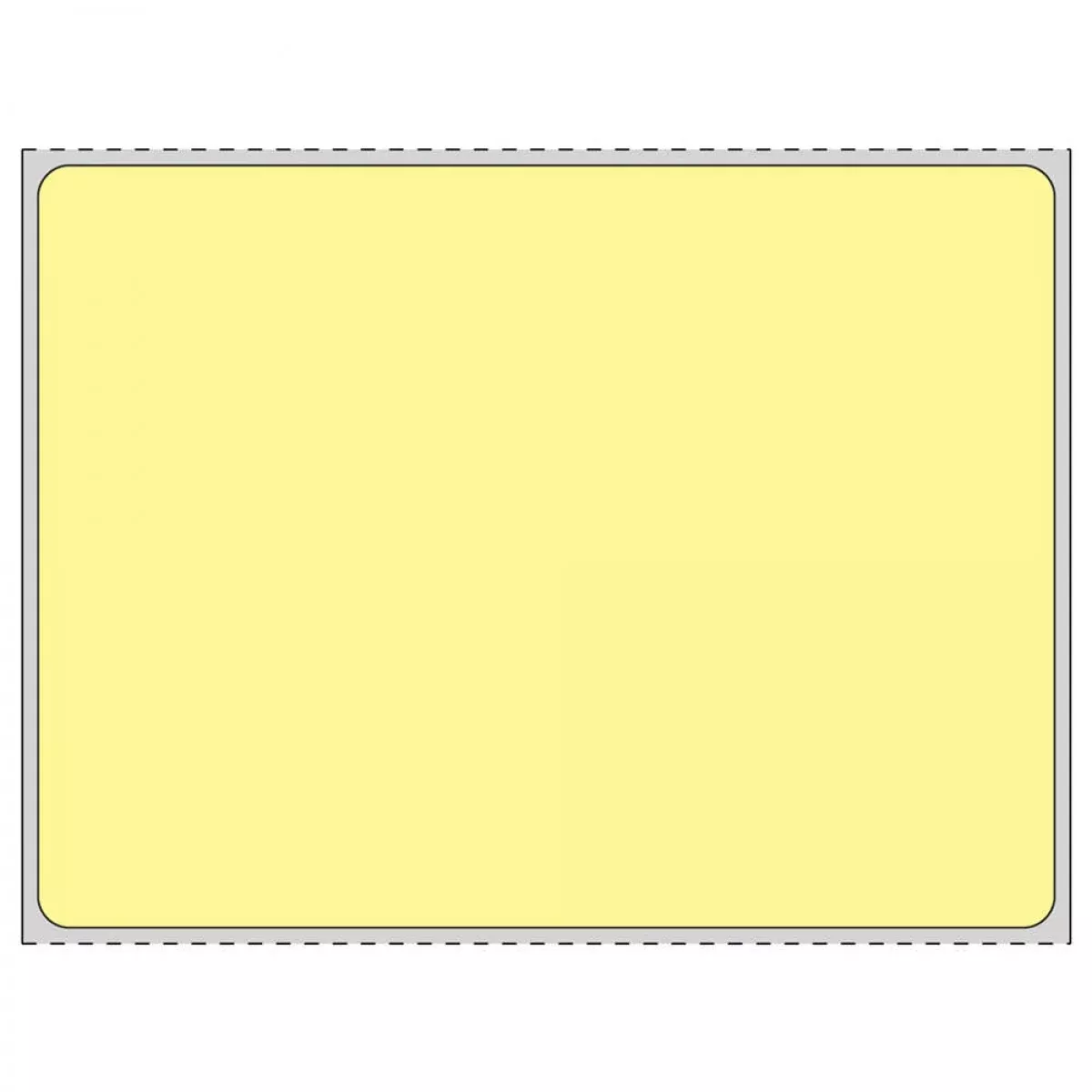 Label Direct Thermal Paper Removable 3" Core 4" X 3 Yellow 1500 Per Roll, 8 Rolls Per Case
