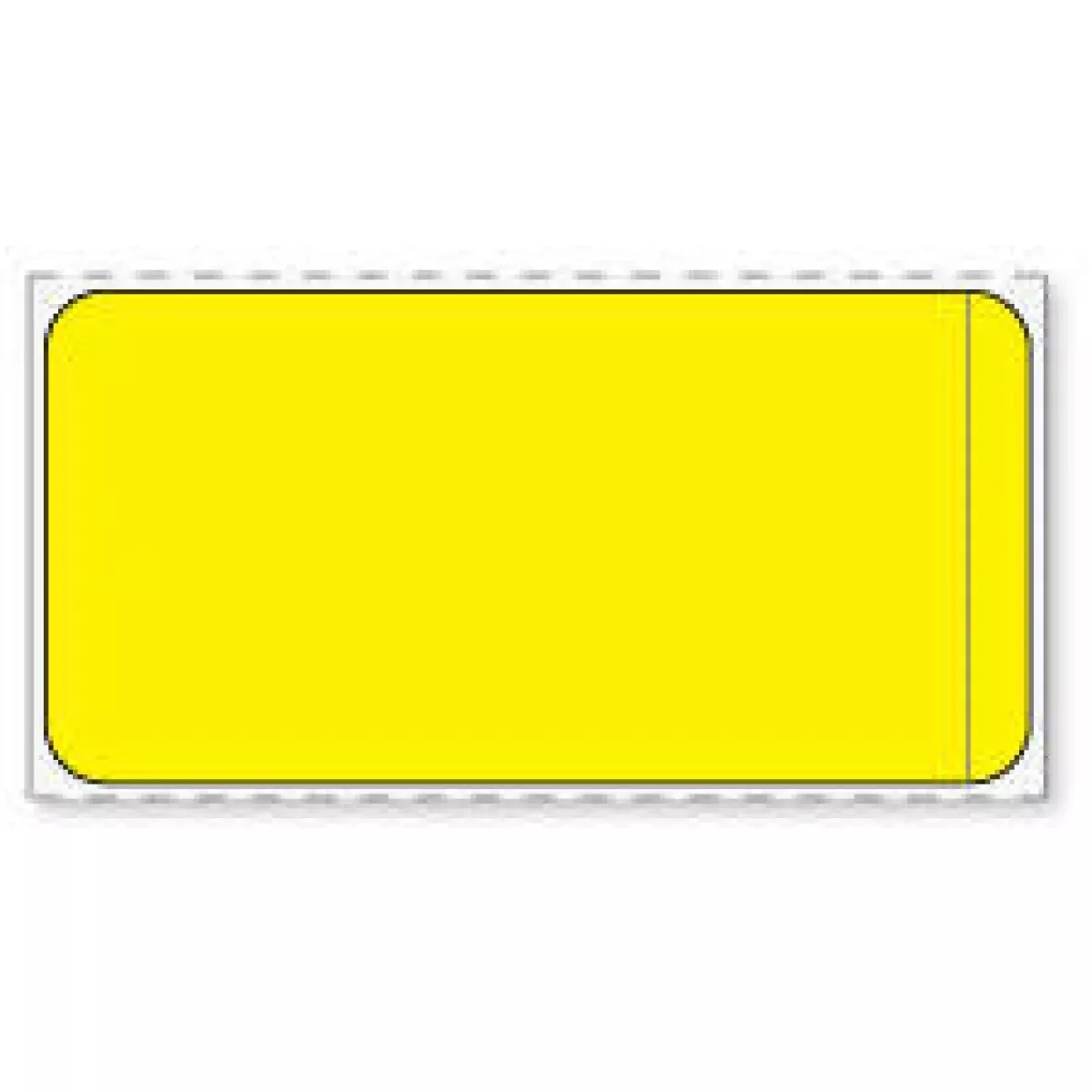 Label Direct Thermal Piggyback Paper Permanent 3" Core 2" X 1" Yellow 1500 Per Roll, 6 Rolls Per Box