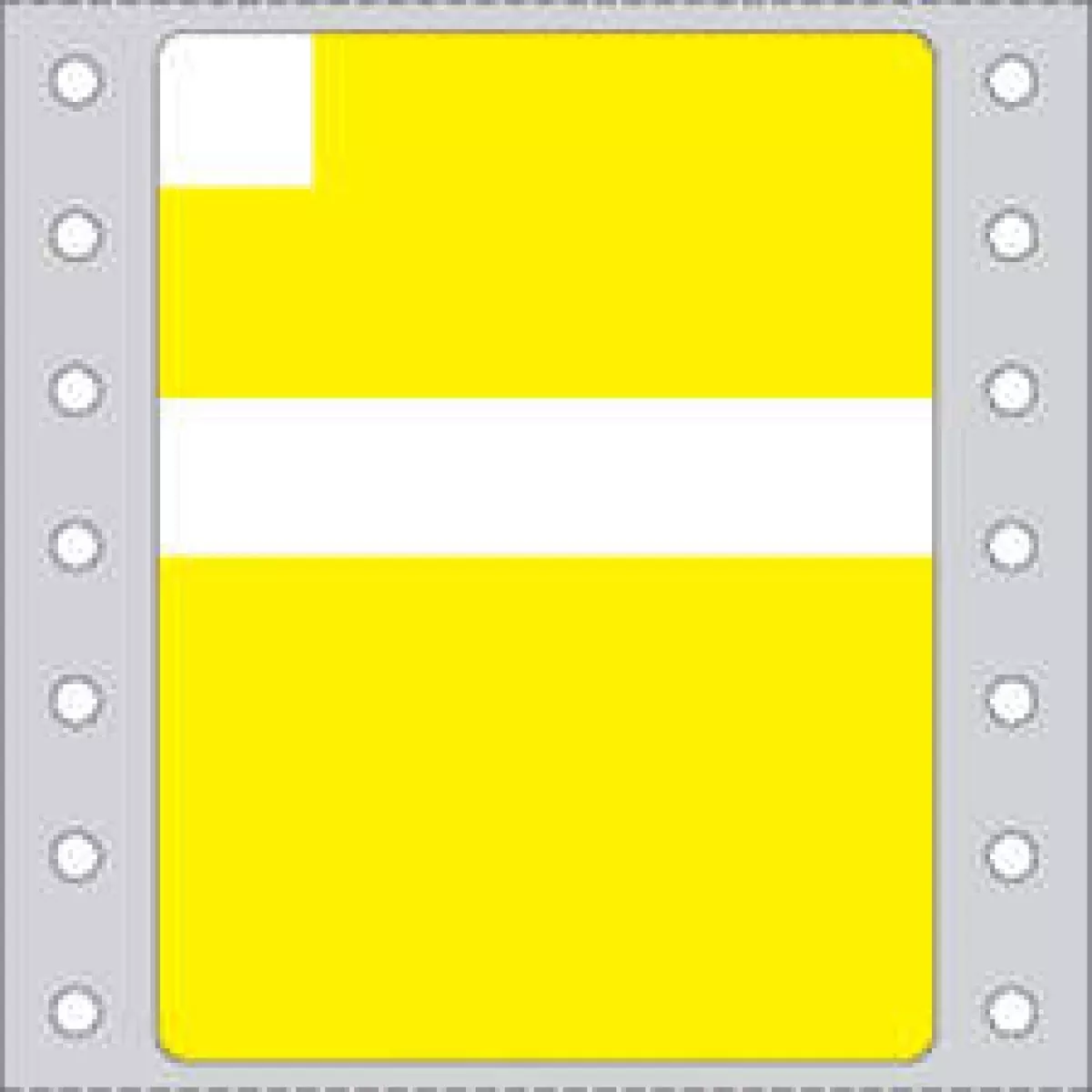 Label Dot Matrix Paper Permanent 2 1/2" X 3.3437 Yellow 2500 Per Case