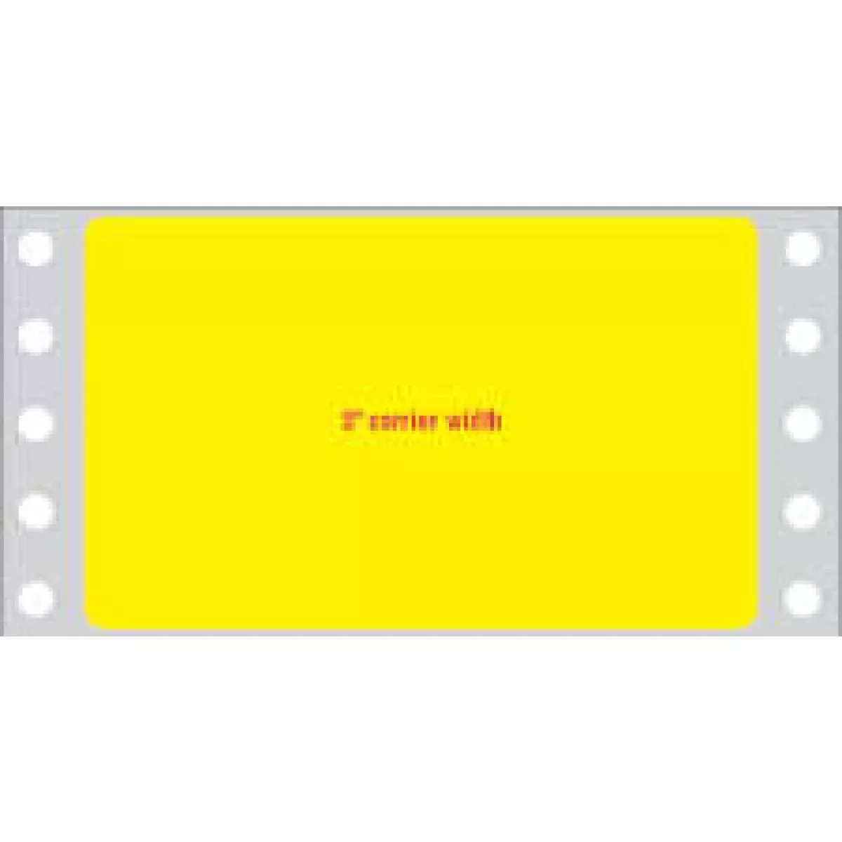 Label Dot Matrix Paper Permanent 4" X 2 7/16" Yellow 2500 Per Case