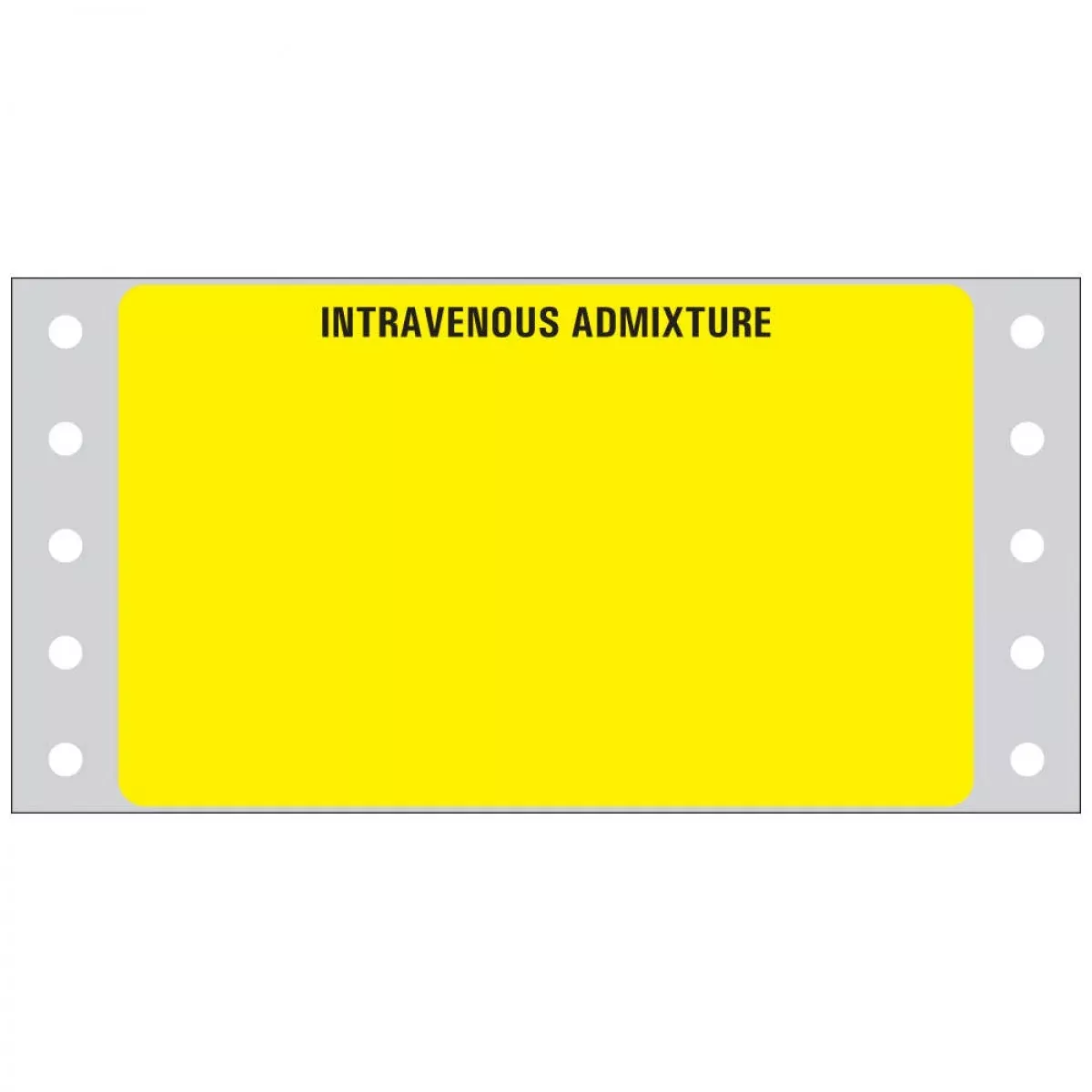 Label Dot Matrix Paper Permanent Intravenous 4" X 2 7/16" Yellow 2500 Per Box