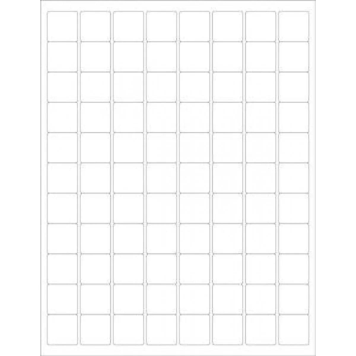 Label Laser Paper Permanent 8 15/16" X 15/16" White 88 Per Sheet, 100 Sheets Per Package