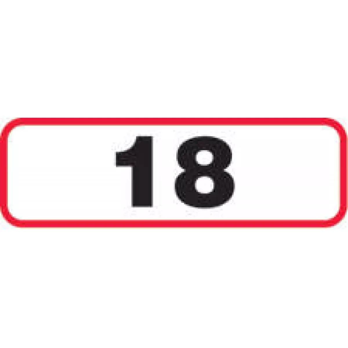 Label Paper Permanent 18 1 1/4" X 3/8" White With Red 1000 Per Roll