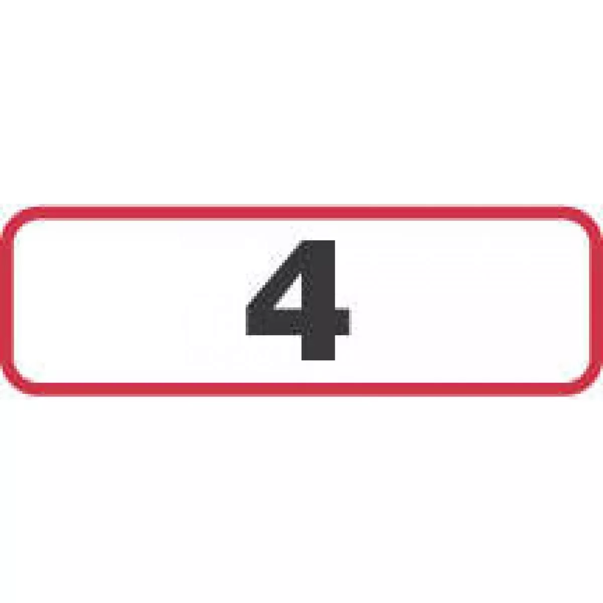 Label Paper Permanent 4 1 1/4" X 3/8" White With Red 1000 Per Roll