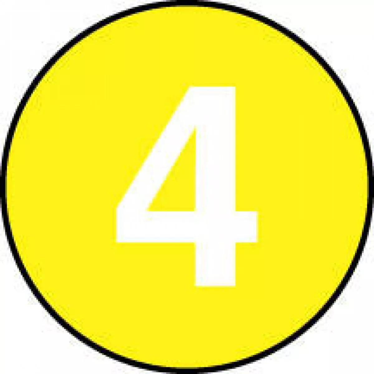 Label Paper Permanent 4 Yellow 1000 Per Roll