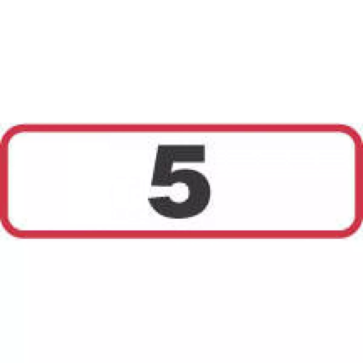 Label Paper Permanent 5 1 1/4" X 3/8" White With Red 1000 Per Roll