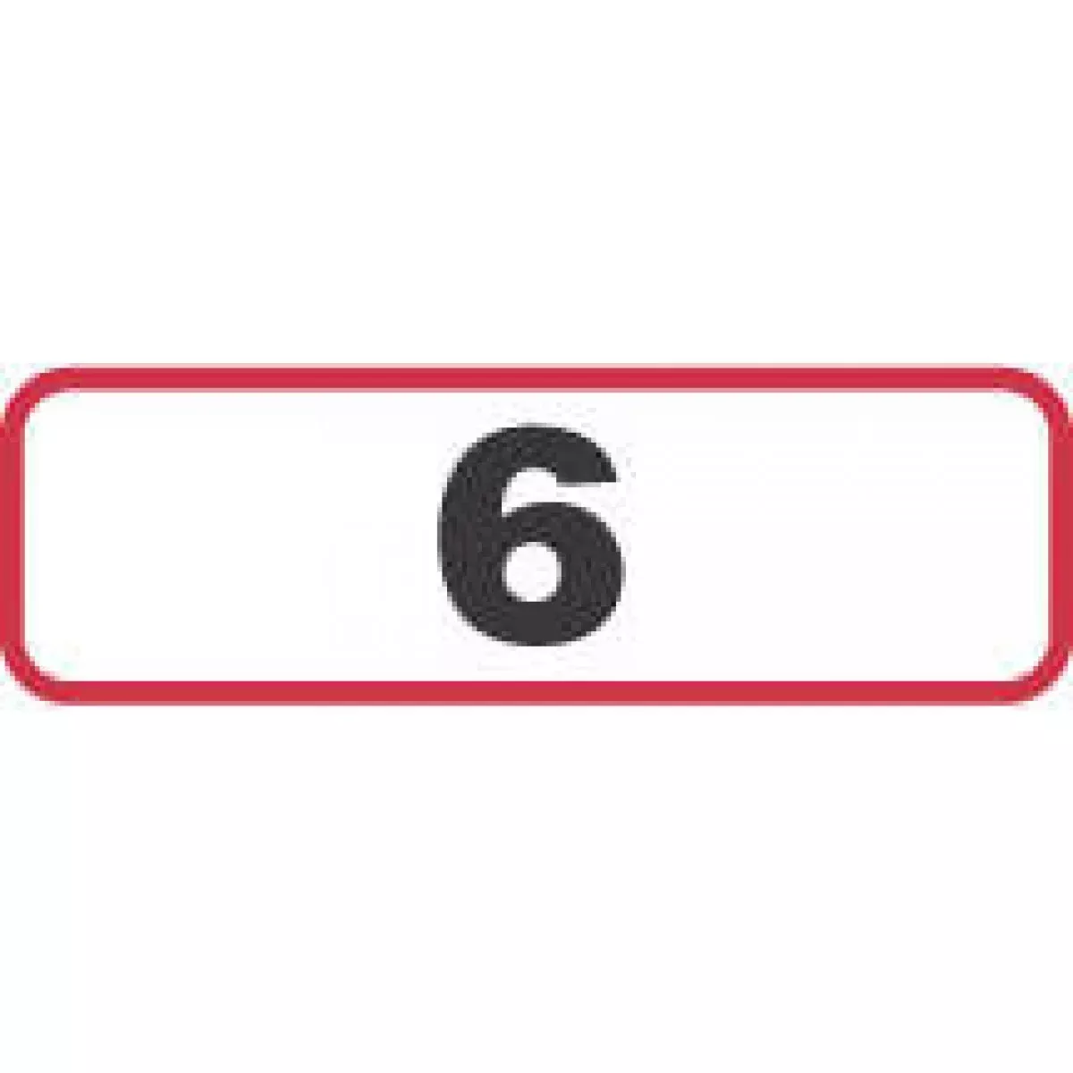 Label Paper Permanent 6 1 1/4" X 3/8" White With Red 1000 Per Roll