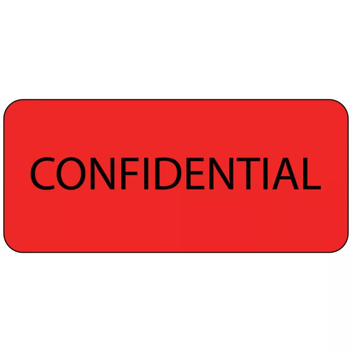 Label Paper Permanent Confidential 1" Core 2 1/4" X 1 Fl. Red 420 Per Roll