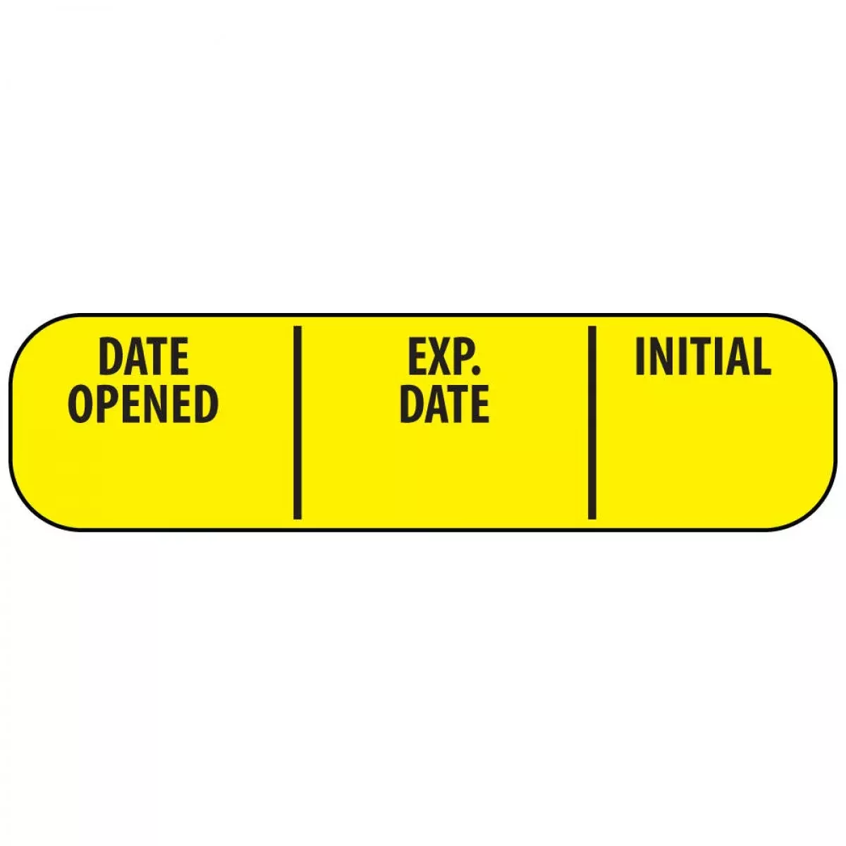Label Paper Permanent Date Exp. Initial 1" Core 1 7/16" X 3/8" Yellow 666 Per Roll