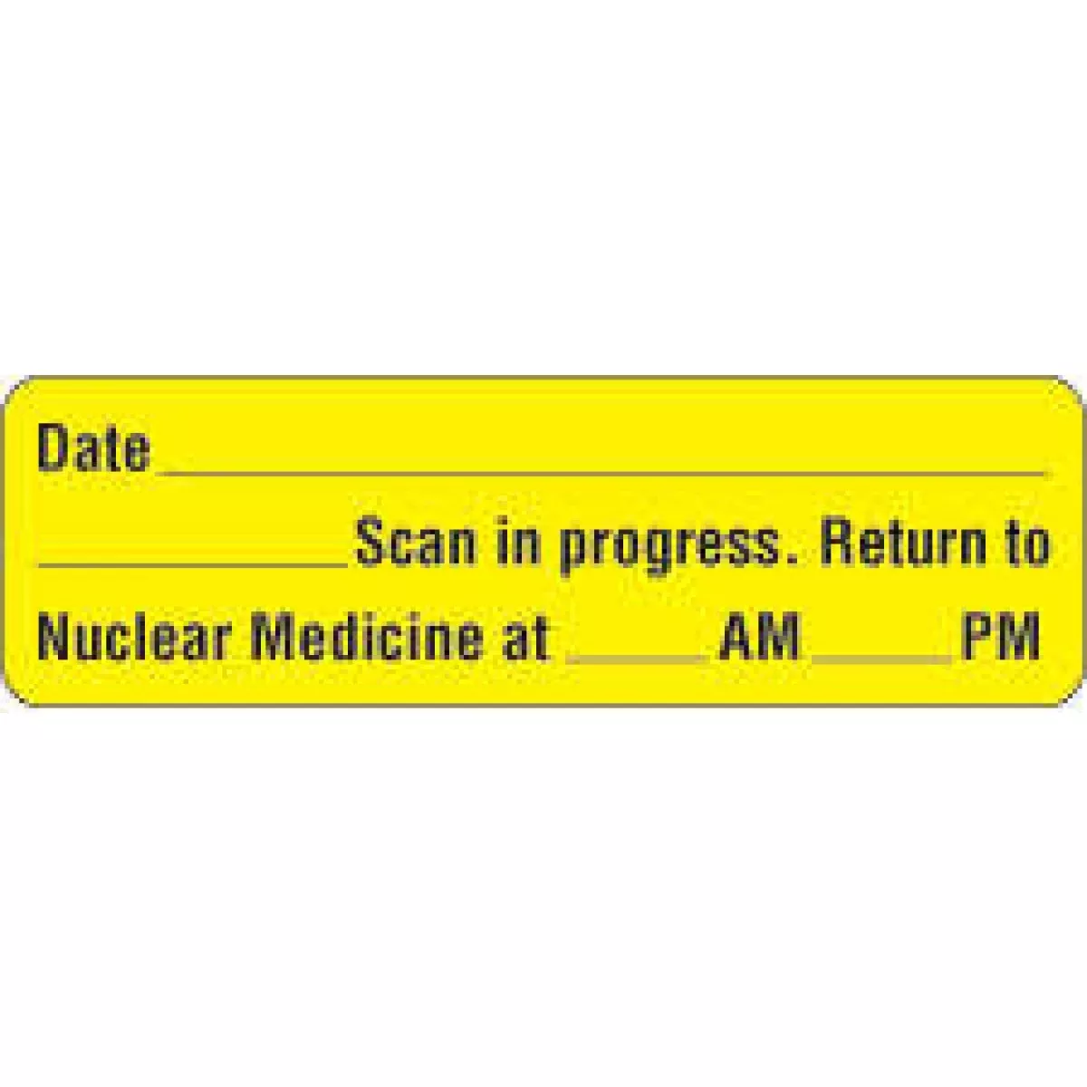 Label Paper Permanent Date ___ Scan In 2 7/8" X 7/8" Yellow 1000 Per Roll