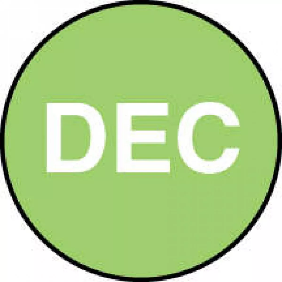 Label Paper Permanent Dec Light Green 1000 Per Roll